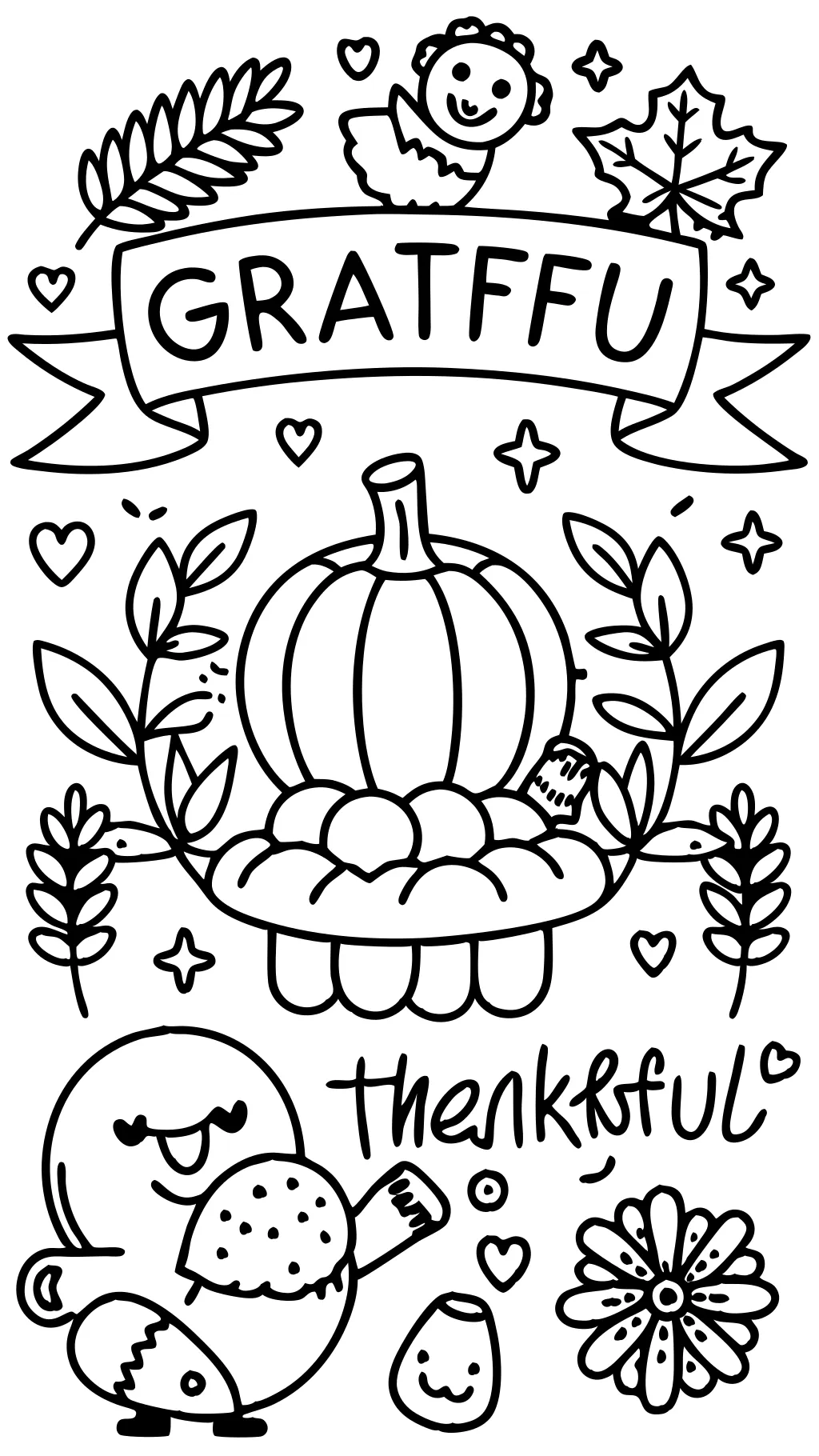 thankful coloring page